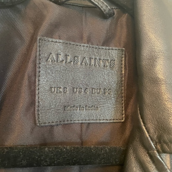 COPY - All Saints leather balfern biker jacket - Picture 2 of 5